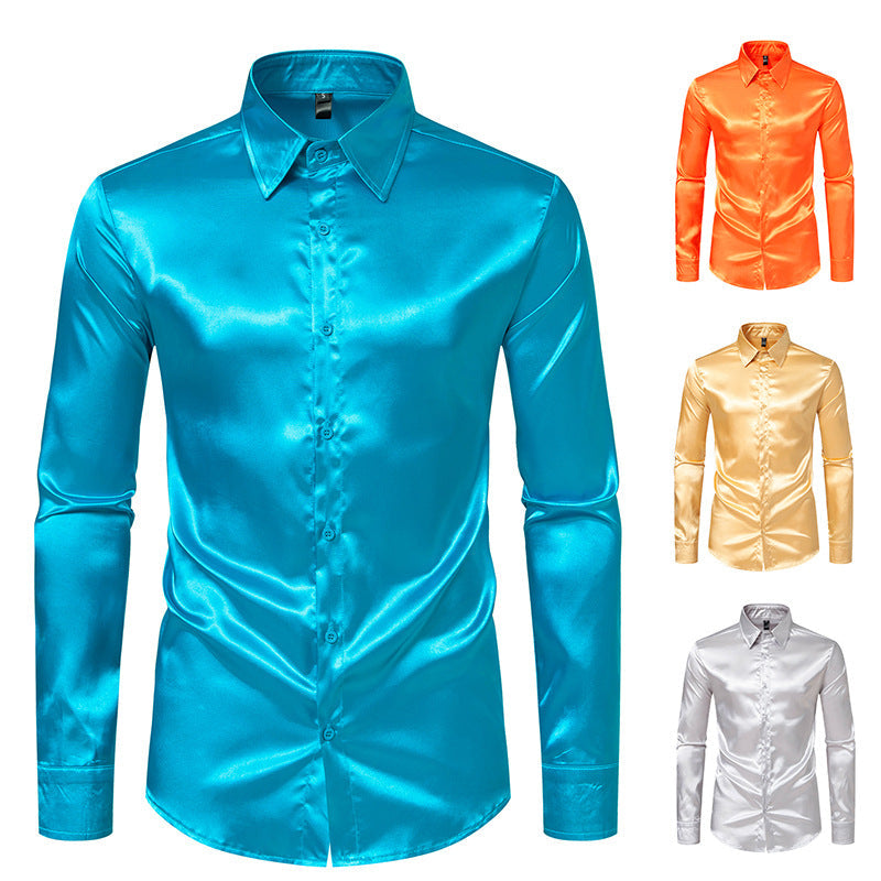 Men's Silk Shirt Mune Fashion