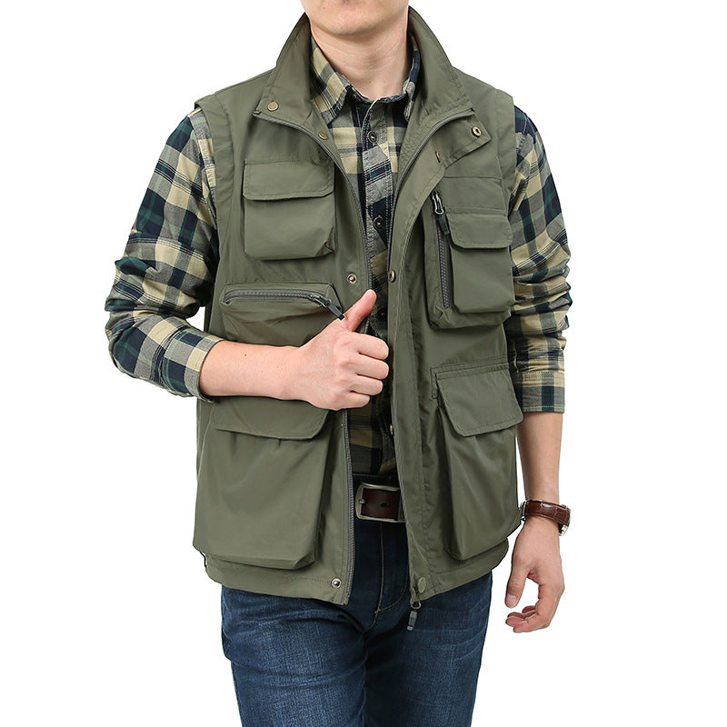 Men's Angler and Photography Vest with Versatile Pockets and Practical Closure Mune Fashion