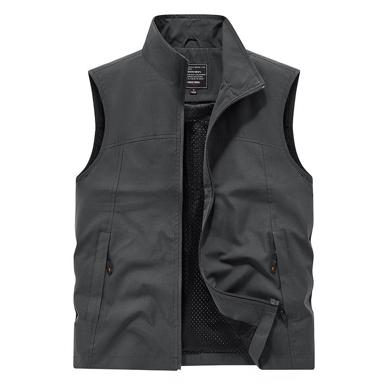 Men's Softshell Vest with Mesh Lining, Wind Resistant & Zipper Pockets Mune Fashion