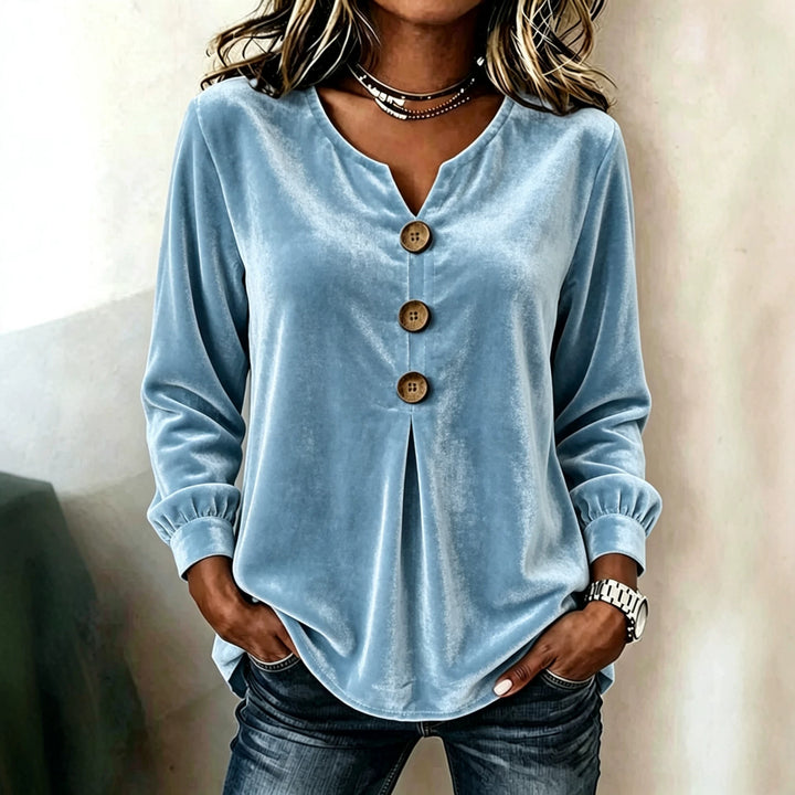 Ladies Elegant and Comfortable Velvet Blouse Mune Fashion