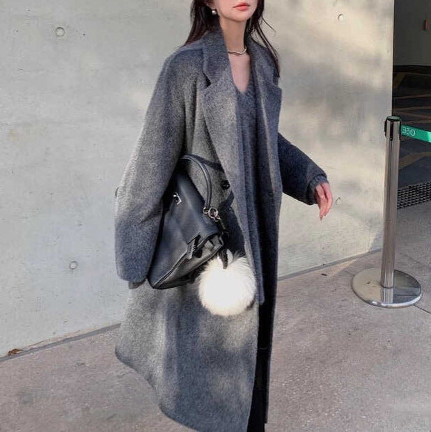 Women's stylish and elegant bouclé coat with double button placket Mune Fashion