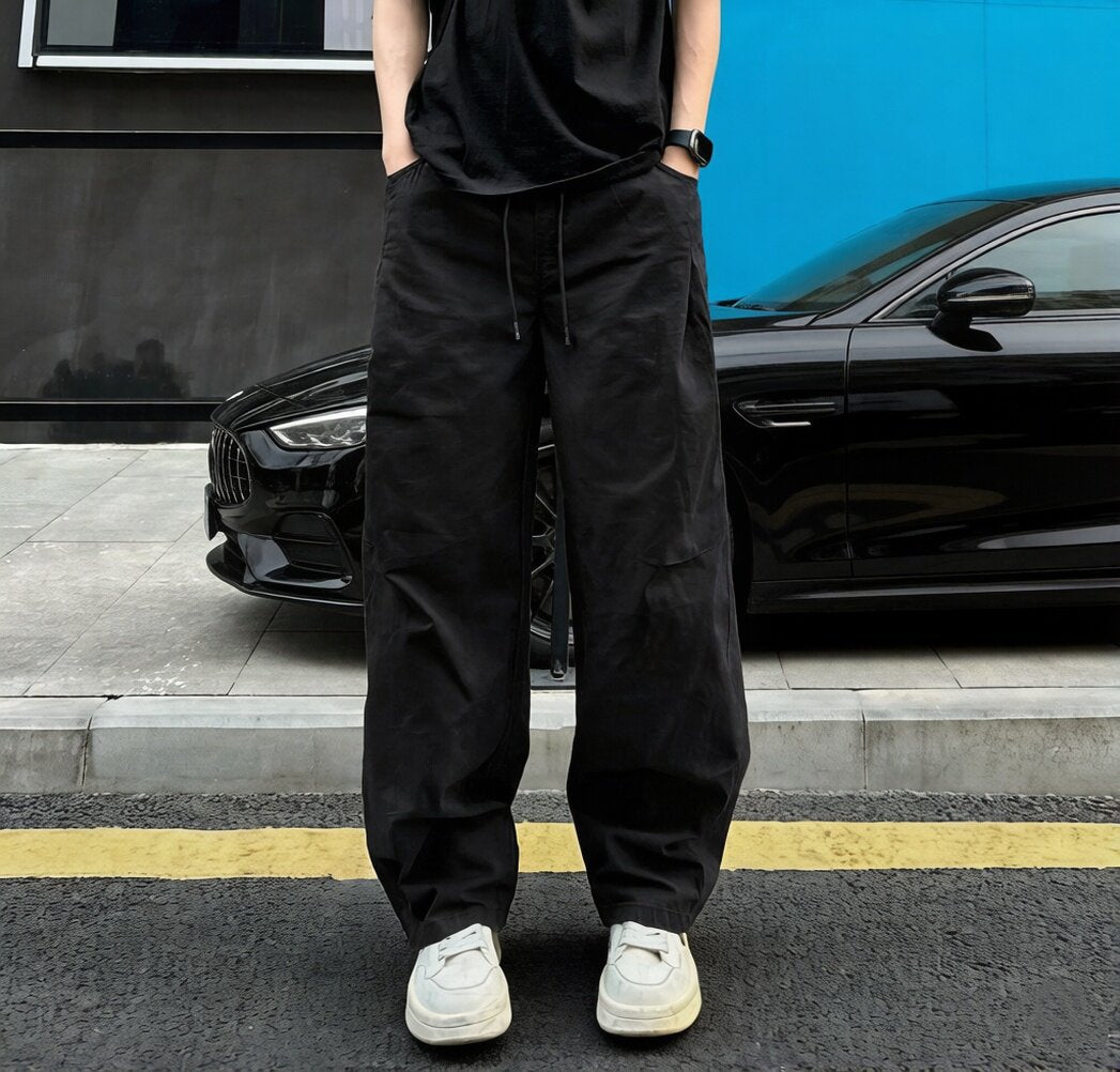 Men's Casual Relaxed Pants with Wide Legs Mune Fashion