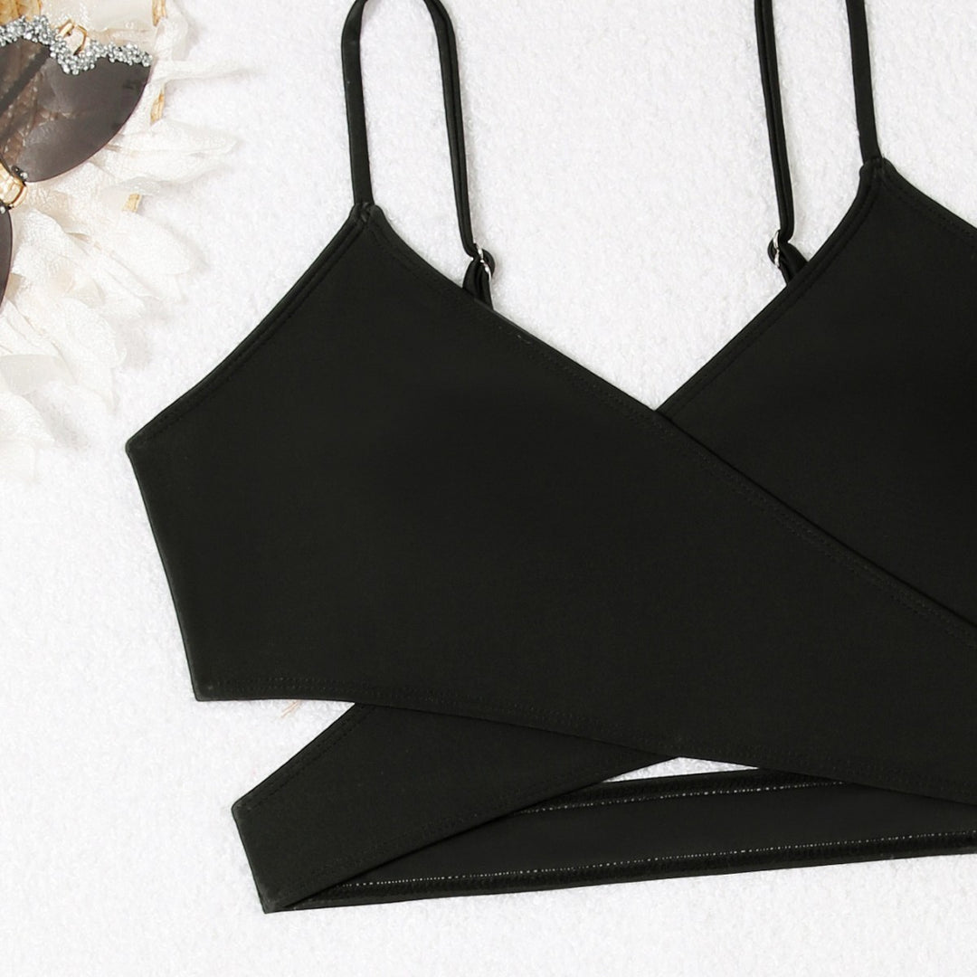 Ladies triangle bikini with elegant wrap skirt Mune Fashion