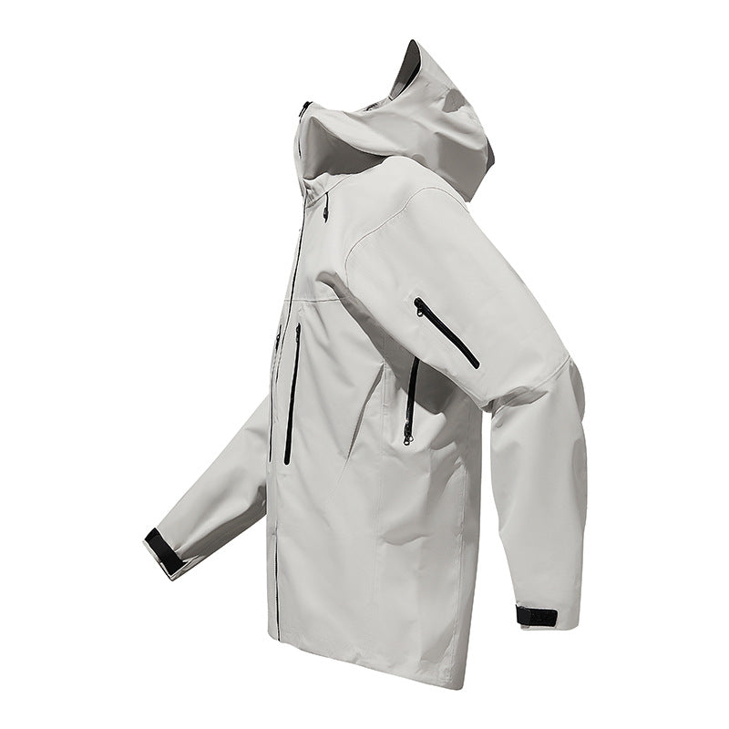 Men's Technical Waterproof Softshell Rain Jacket with Welded Seams and Vertical Chest Pockets Mune Fashion