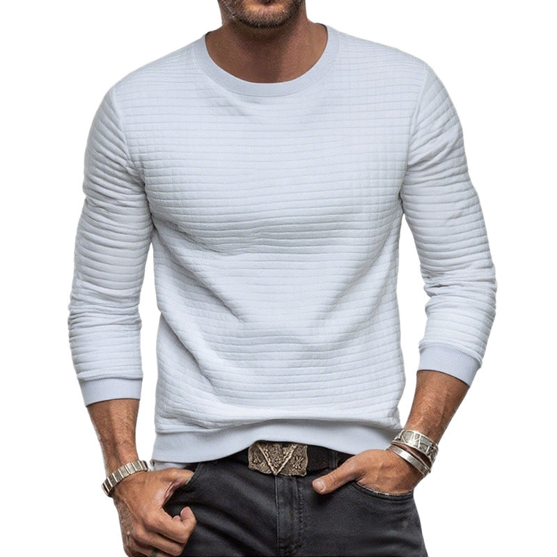 Men's structured crew neck sweatshirt made of quilted cotton blend Mune Fashion