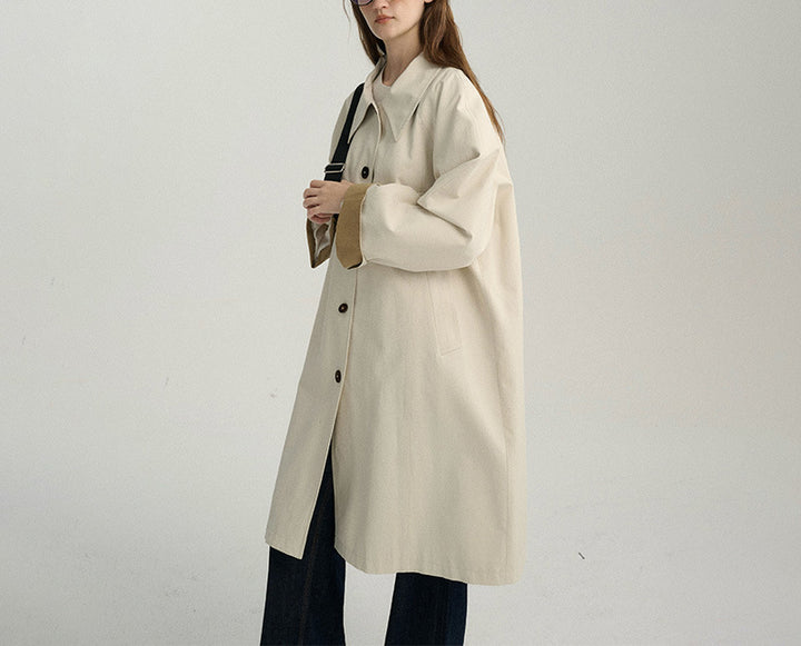Women's Oversized City Trench Coat Mune Fashion
