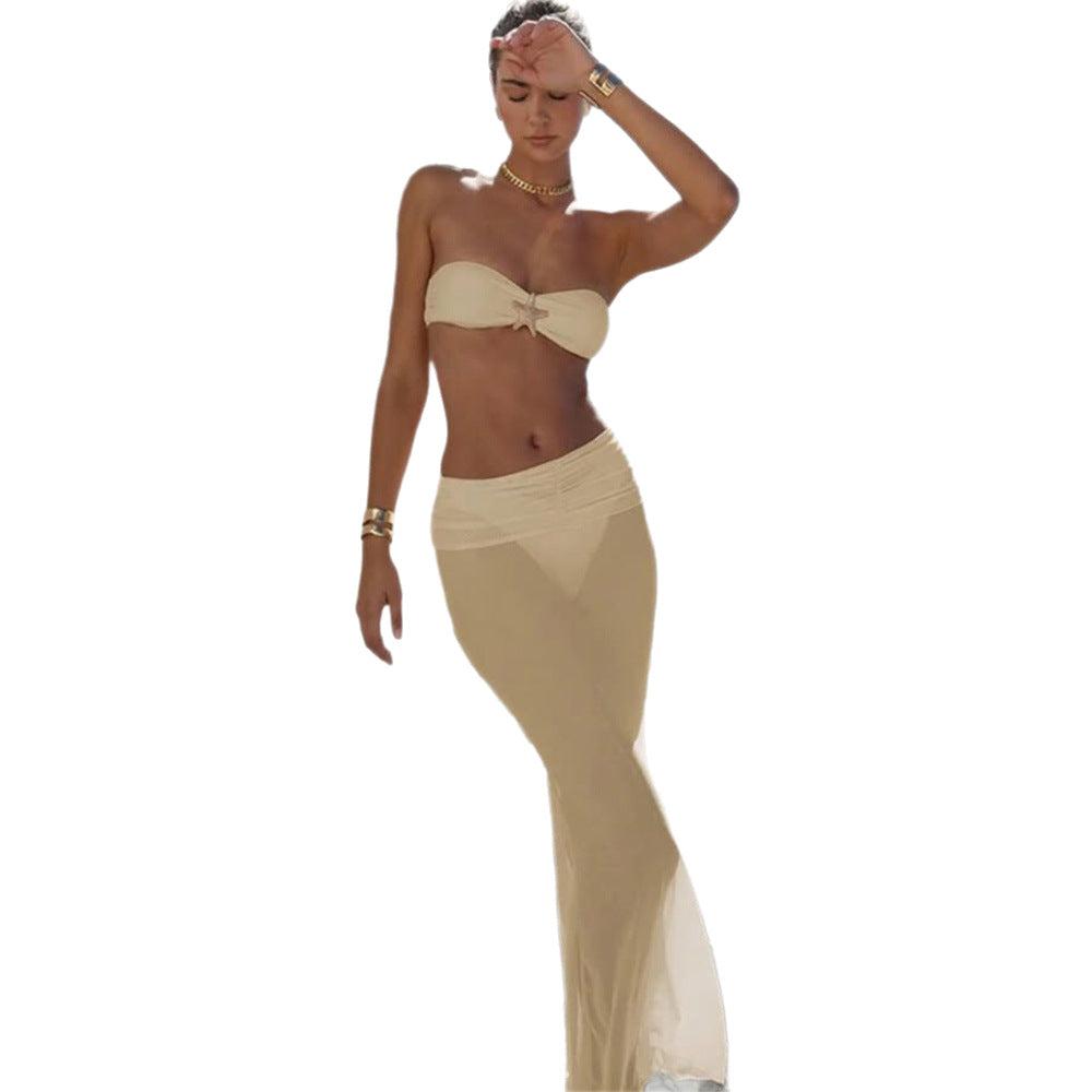 Ladies' bandeau bikini skirt with elegant cut Mune Fashion