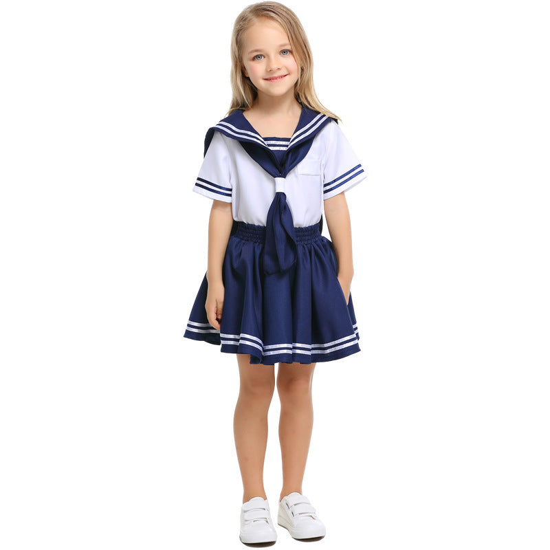 Girl Sailor Outfit with Ruffles and Bows Mune Fashion