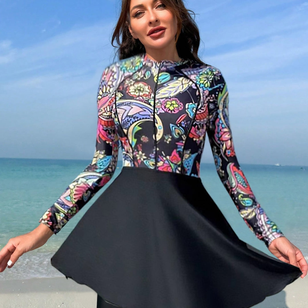 Ladies sporty swimsuit with generous skirt Mune Fashion