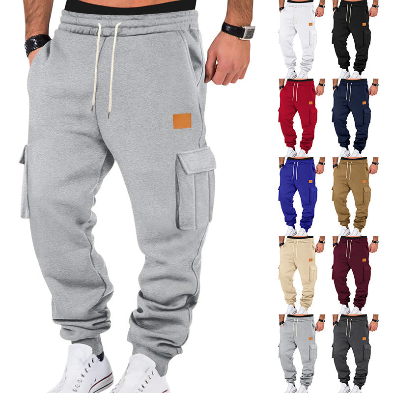 Men's nan urban Cargo Jogger made of soft sweat fabric, elastic waistband, drawstring and appliquéd flap pockets Mune Fashion