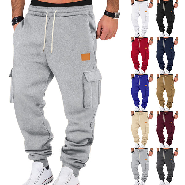 Men's nan urban Cargo Jogger made of soft sweat fabric, elastic waistband, drawstring and appliquéd flap pockets Mune Fashion