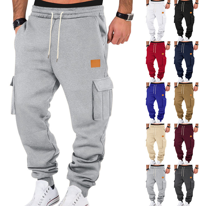 Men's nan urban Cargo Jogger made of soft sweat fabric, elastic waistband, drawstring and appliquéd flap pockets Mune Fashion