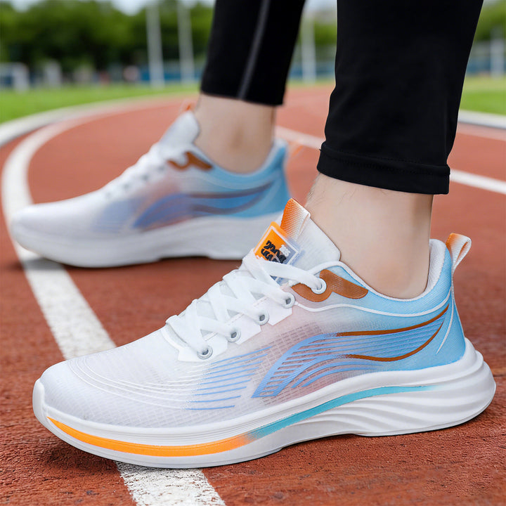 Unisex nan lightweight comfort running sneaker with seamless mesh upper, padded heel collar, and shock-absorbing wave EVA sole Mune Fashion