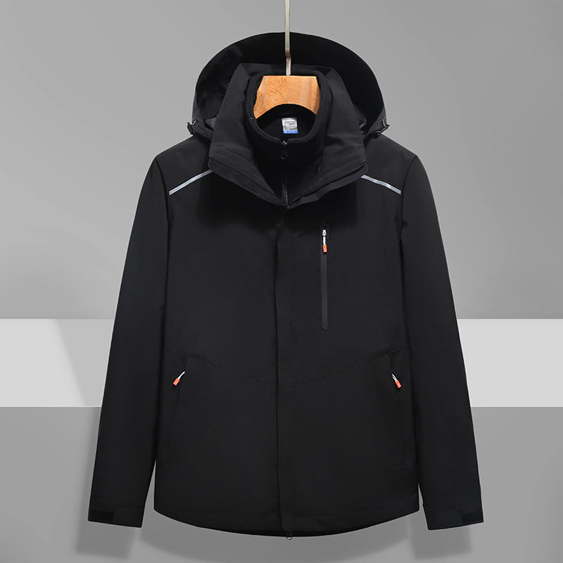 Men's Softshell Outdoor Jacket with Hood, windproof and waterproof Mune Fashion