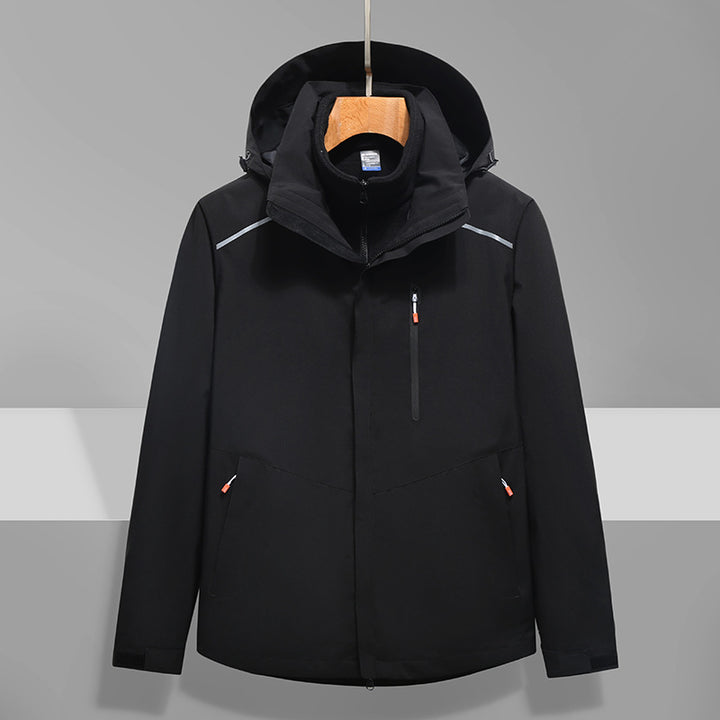 Men's Softshell Outdoor Jacket with Hood, windproof and waterproof Mune Fashion