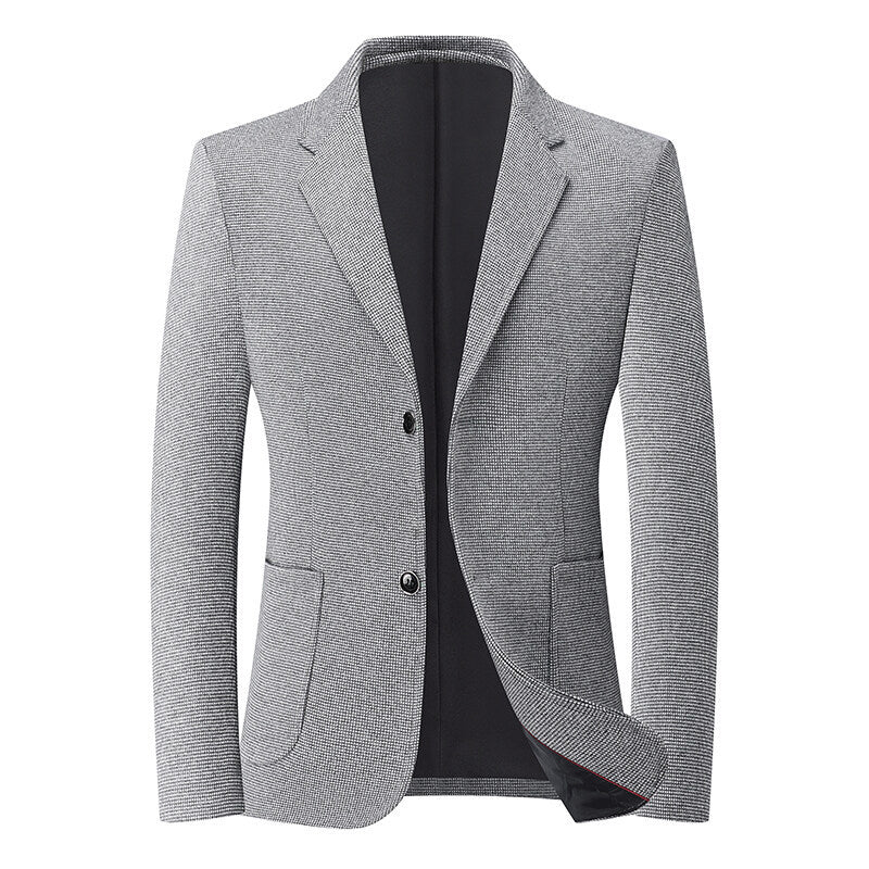 Men's Slim-Fit Blazer in fine textured tweed with patch pockets Mune Fashion