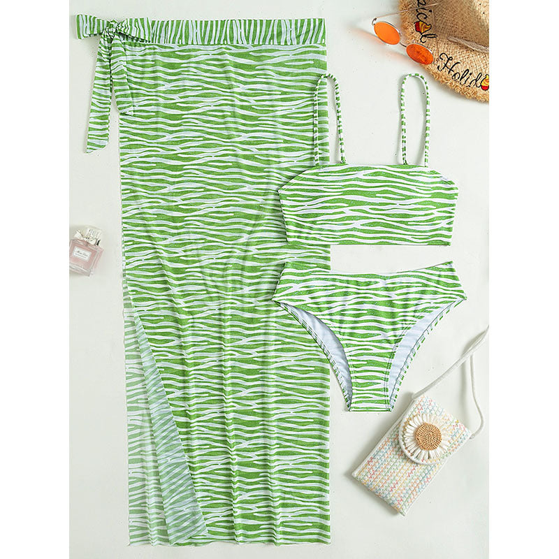 Women's bikini set with fashionable wrap skirt Mune Fashion