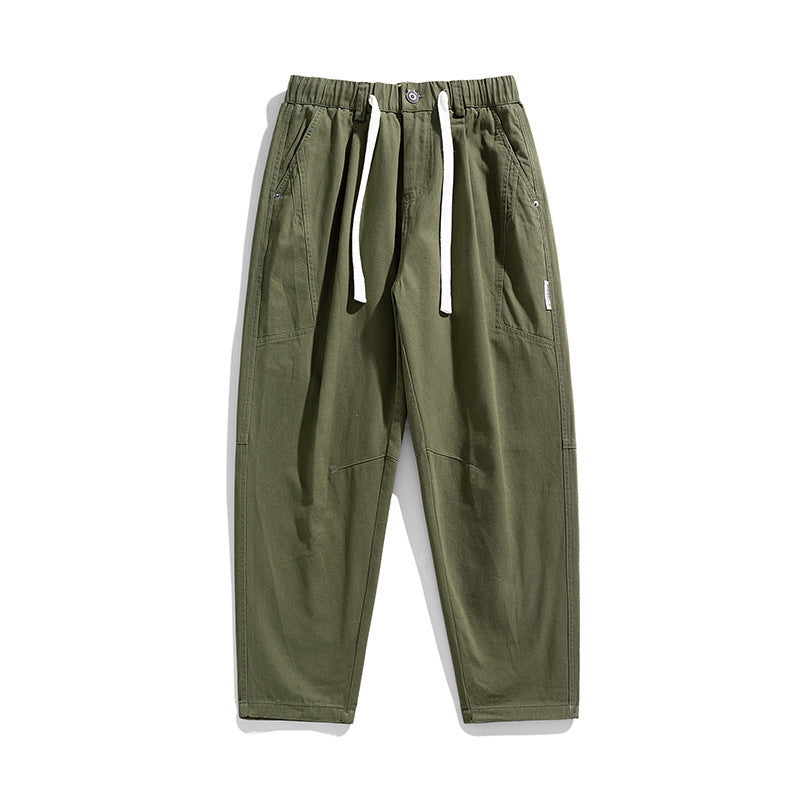 Men's Tapered-Canvas-Jogger with elastic tunnel drawstring waistband, knee yoke, and deep utility pockets Mune Fashion