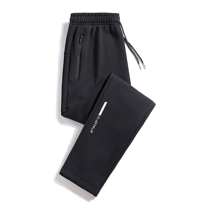 Men's Sporty Jogging Pants with Zipper Pocket, Drawstring, and Elastic Cuffs Mune Fashion