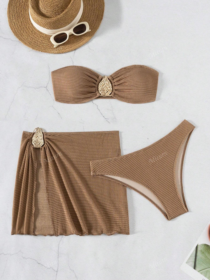 Women's bandeau bikini with sophisticated skirt Mune Fashion