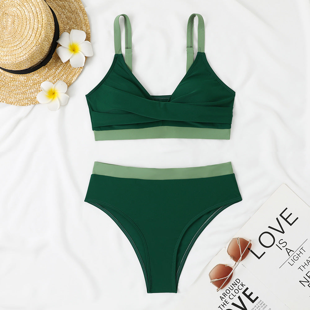 Ladies bikini set with innovative wrap top and high waistband Mune Fashion