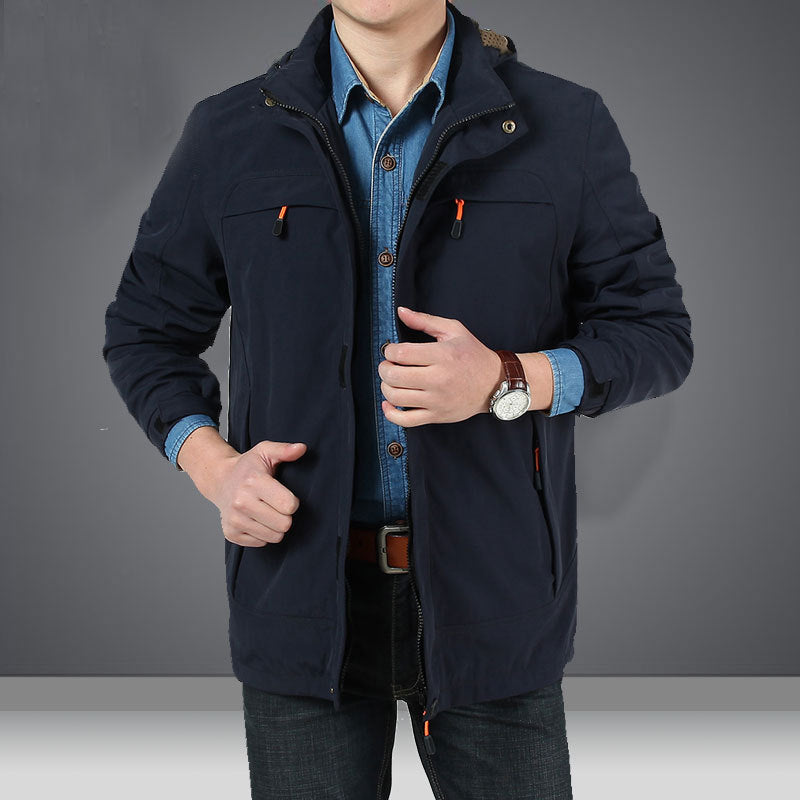 Men's Modern Softshell Field Jacket with Hood, Breathable Stretch and Organizer Pockets Mune Fashion