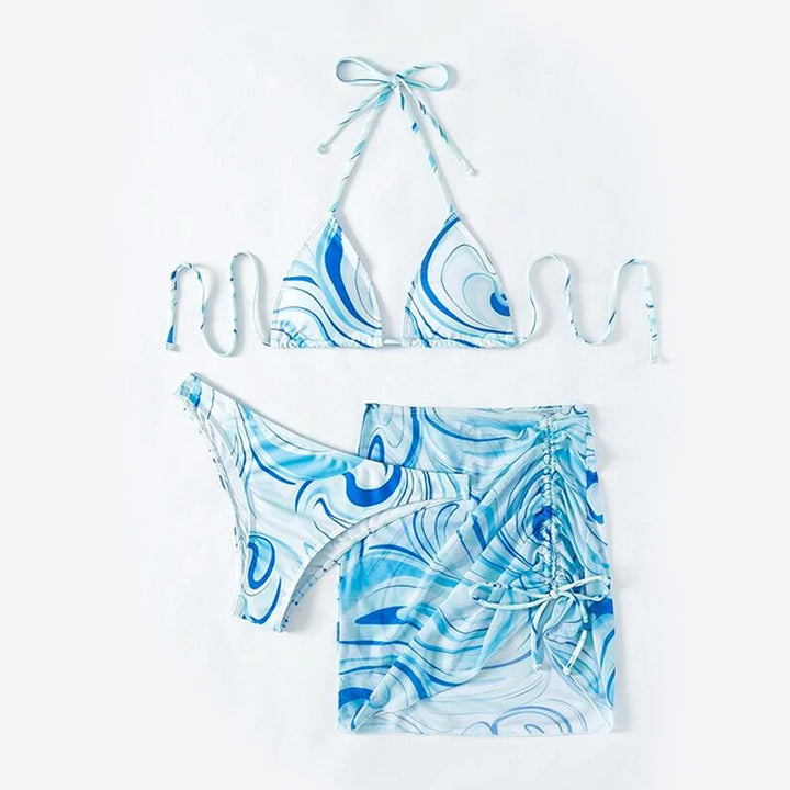 Women's bikini set with ruffled skirt and triangle top Mune Fashion