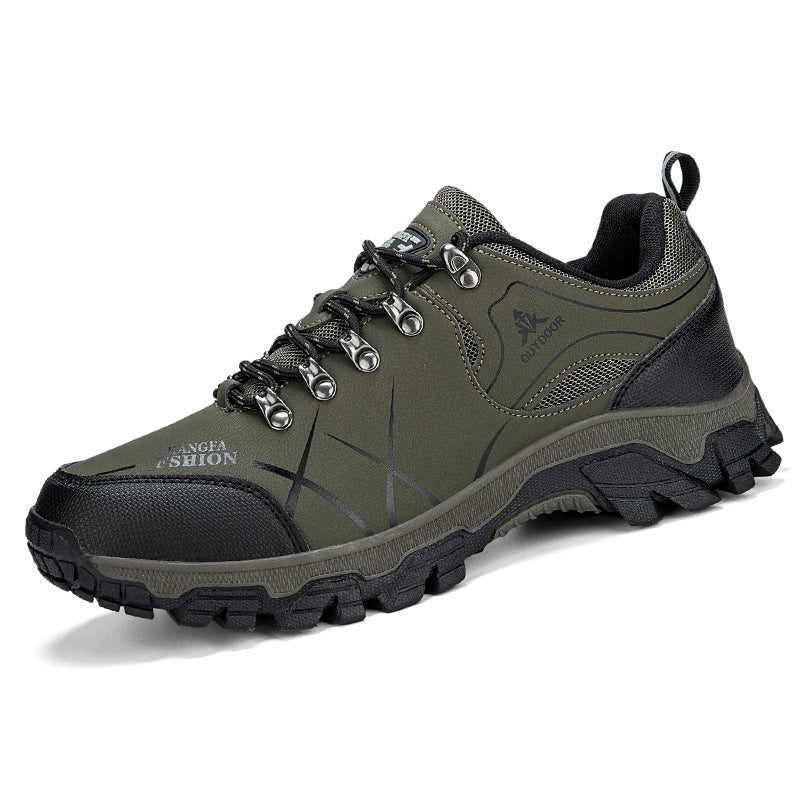 Men's nano robust water-repellent trekking shoes with patterned rubber sole Mune Fashion