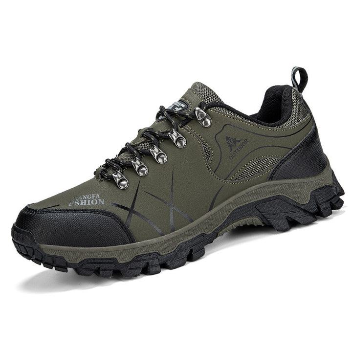 Men's nano robust water-repellent trekking shoes with patterned rubber sole Mune Fashion