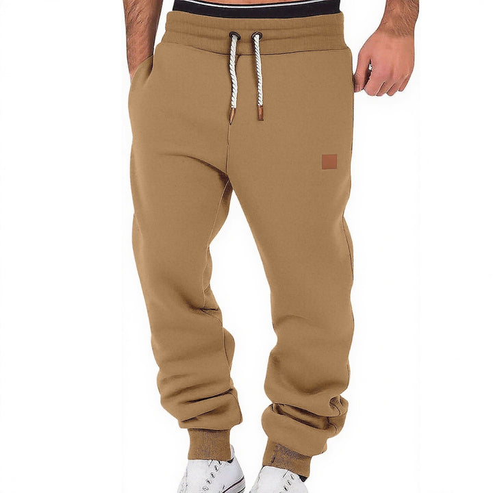 Men's Relax-Fit Fleece Jogging Pants with Cuffs and Drawstring Mune Fashion