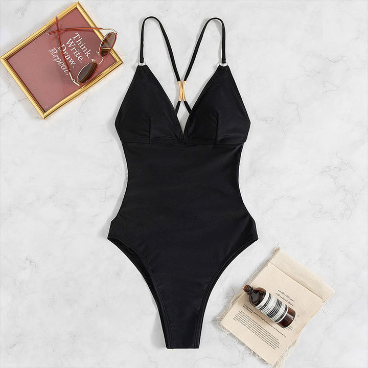 Women's swimsuit with elegant cut and fashionable straps Mune Fashion
