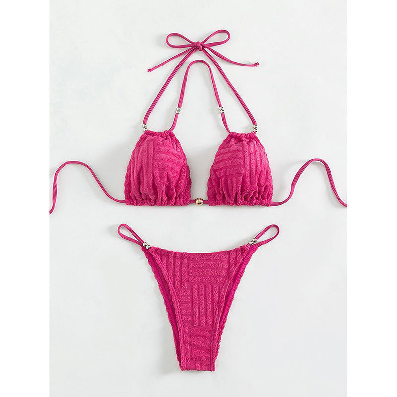 Women's triangle bikini with textured fabric Mune Fashion