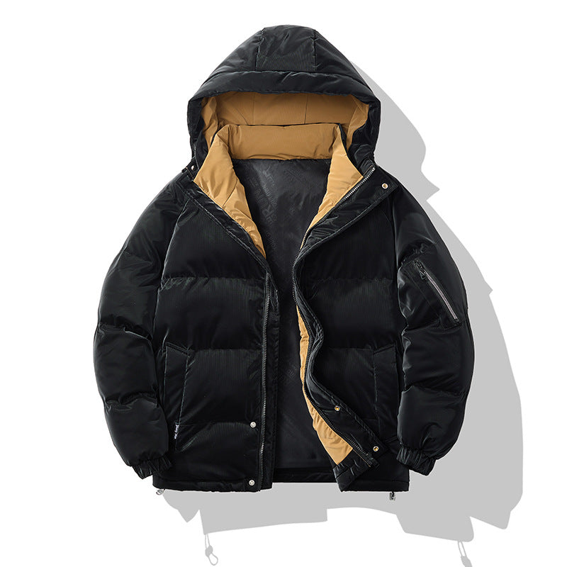 Men's Padded Hooded Jacket with Arm Pocket, Drawstring & Thermal Lining Mune Fashion