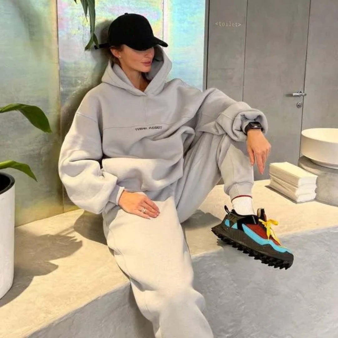 Unisex nan oversized hoodie and high-waisted jogger set Mune Fashion