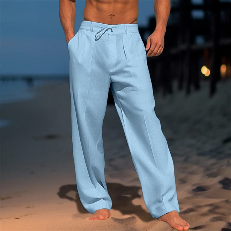 Men's elegant casual pants with a relaxed fit and adjustable waistband Mune Fashion