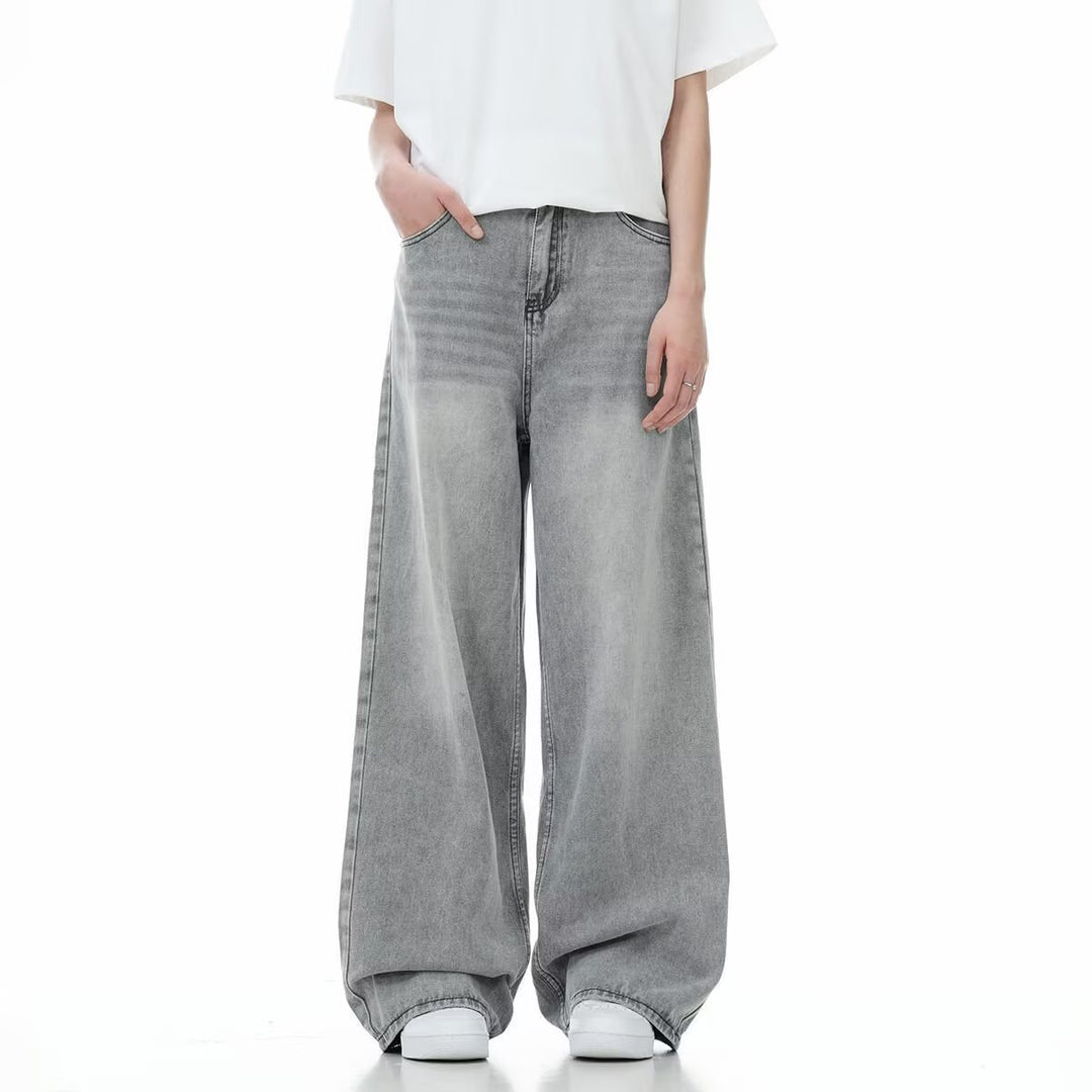 Women's Wide-Cut Jeans with High Waistband Mune Fashion