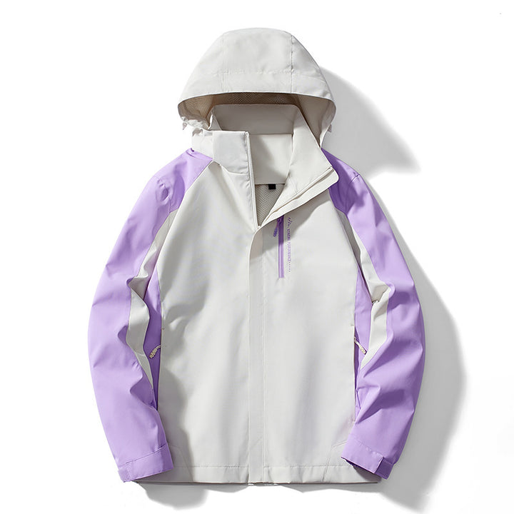 Women's two-layer softshell rain jacket with hood, breathable membrane and chest zip Mune Fashion