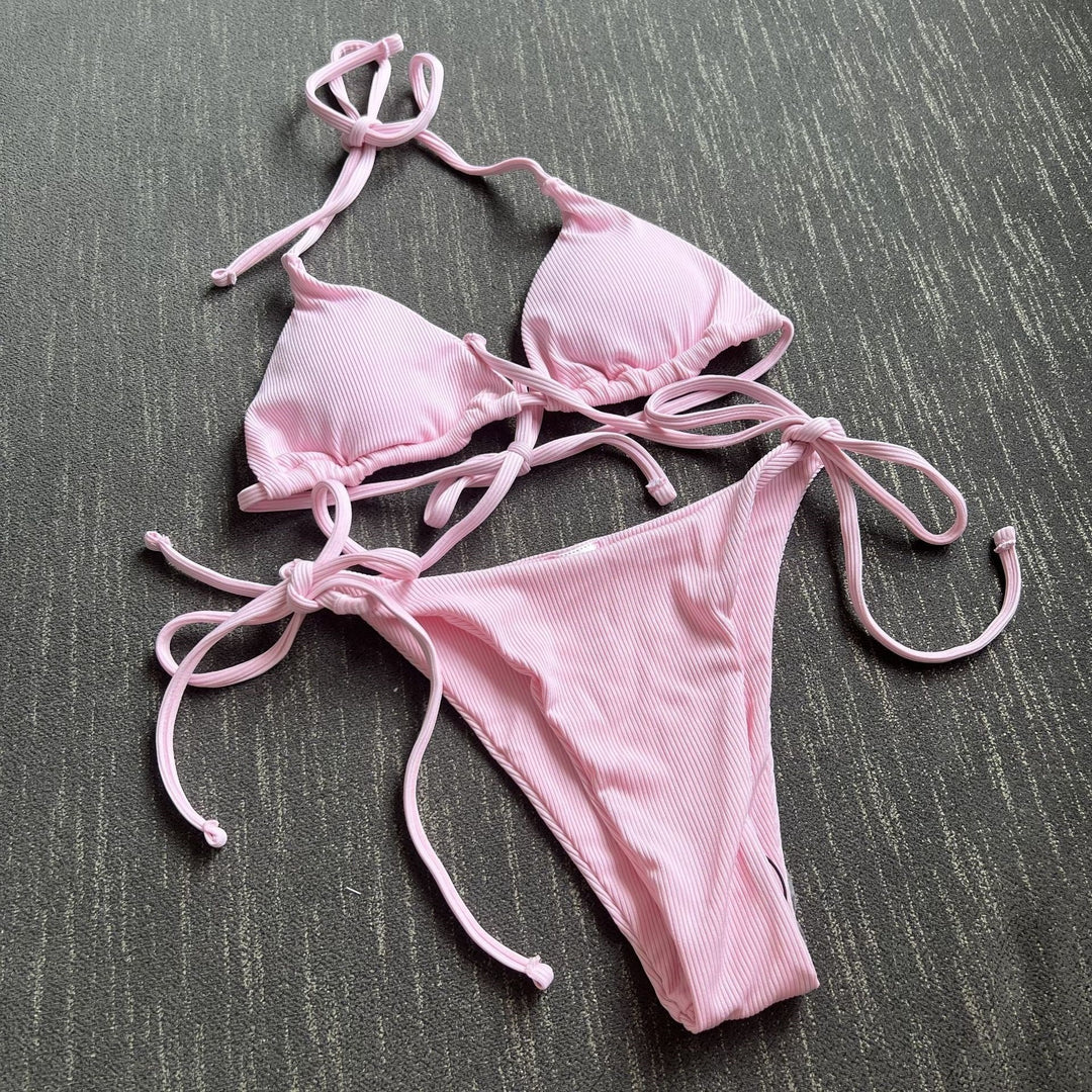 Women's triangle bikini with elastic adjustment bands Mune Fashion