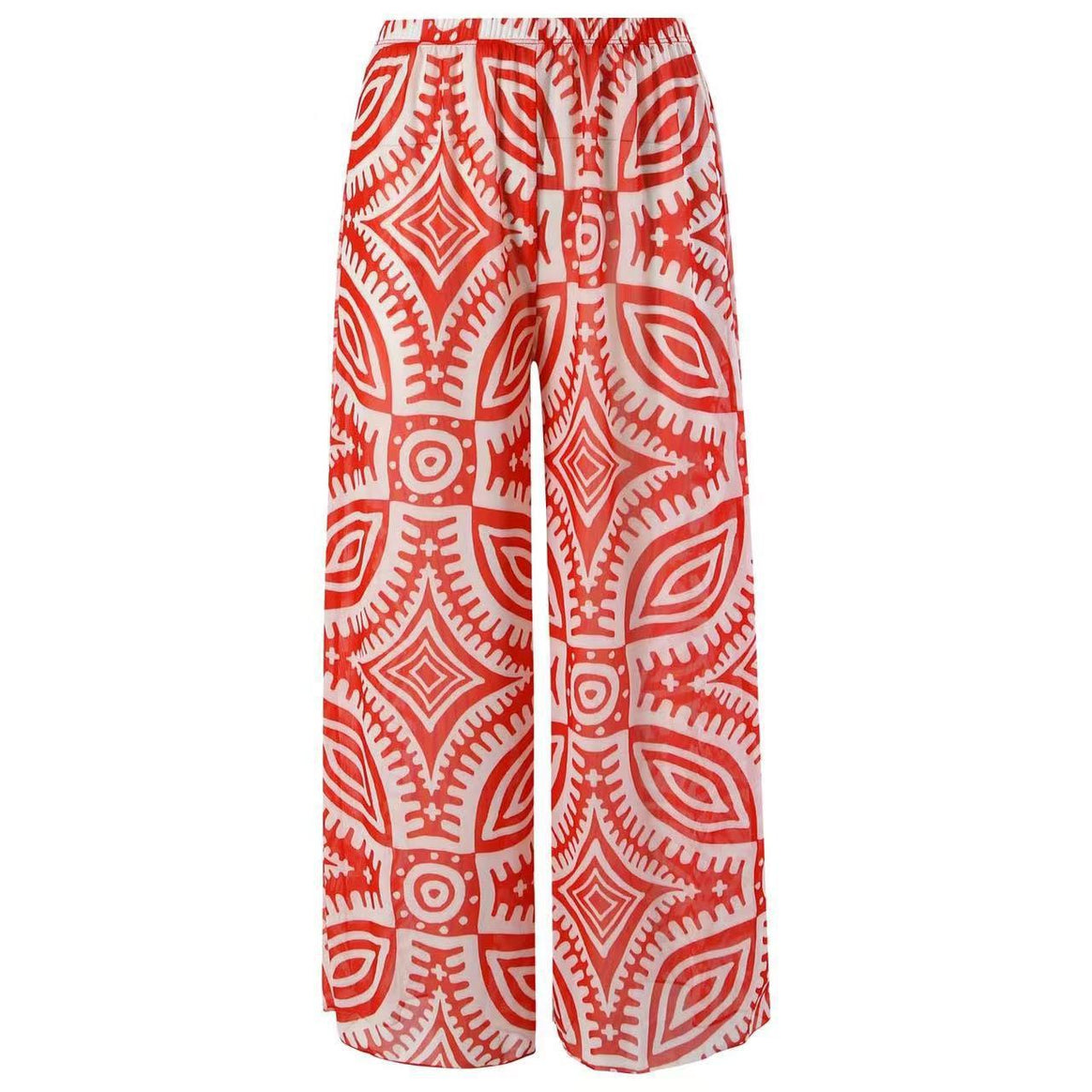 Women's one-piece swimsuit with asymmetrical cut and elegant palazzo pants Mune Fashion