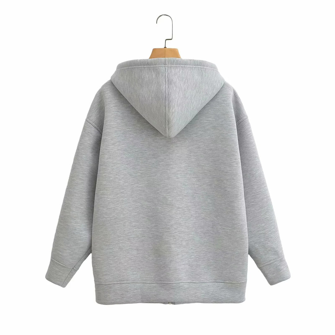 Unisex nan Oversize Hoodie Jacket with full zip, kangaroo pockets and casual boxy cut Mune Fashion