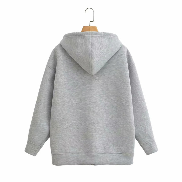 Unisex nan Oversize Hoodie Jacket with full zip, kangaroo pockets and casual boxy cut Mune Fashion