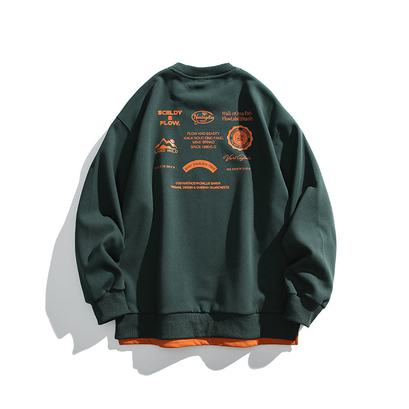 Unisex Oversized Sweatshirt with large back print, layered look, and ribbed cuffs Mune Fashion