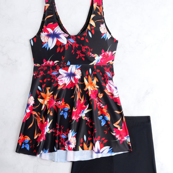 Women’s swimsuit with adjustable drawstring and floral design Mune Fashion