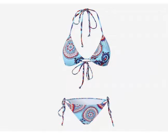 Women's Triangle Bikini with Playful Print Mune Fashion