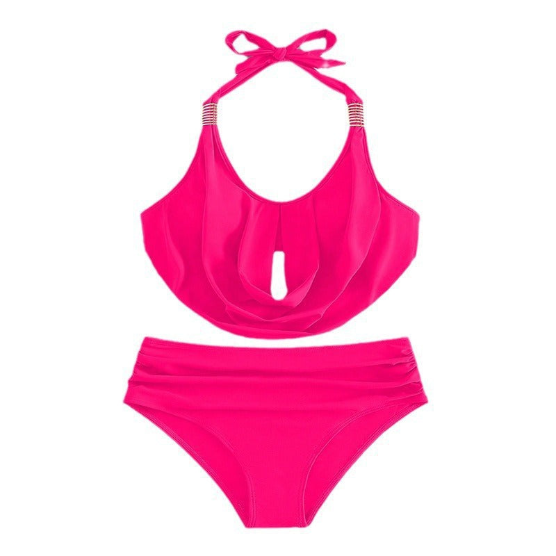 Women's one-piece swimsuit with draped front and elegant strap details Mune Fashion