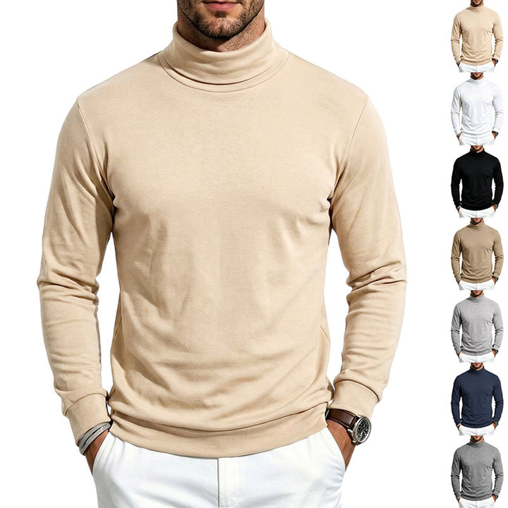 Men's fine knit roll neck sweater with a slim silhouette and elastic cuffs Mune Fashion