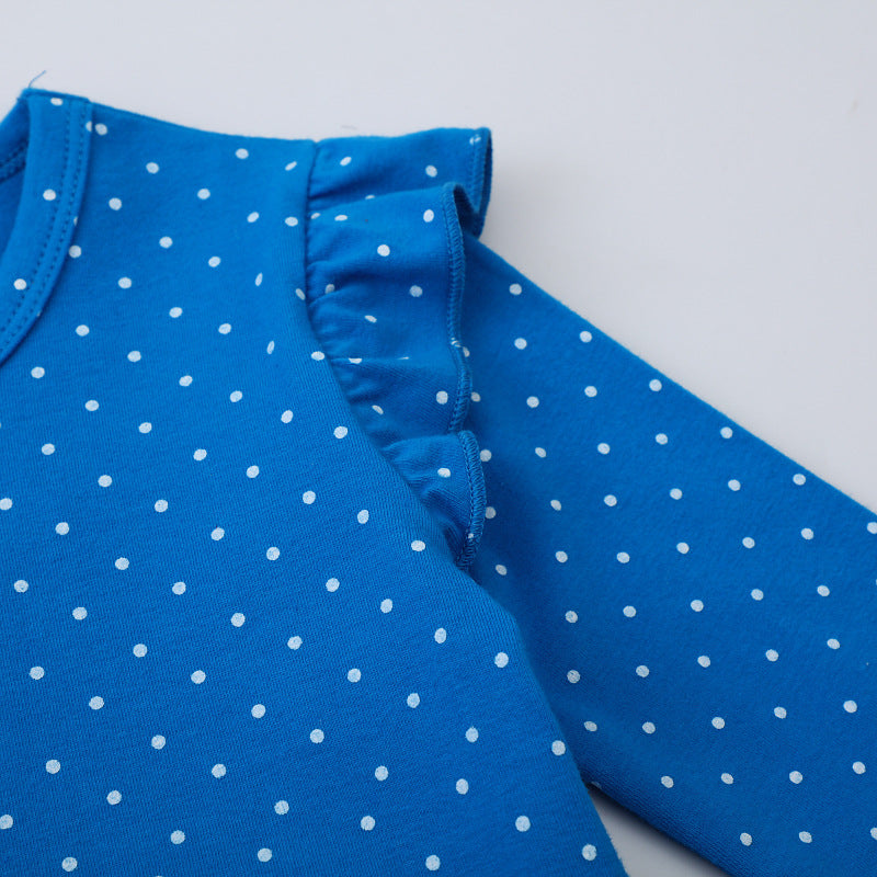 Girls cotton dress with playful bird appliqués Mune Fashion