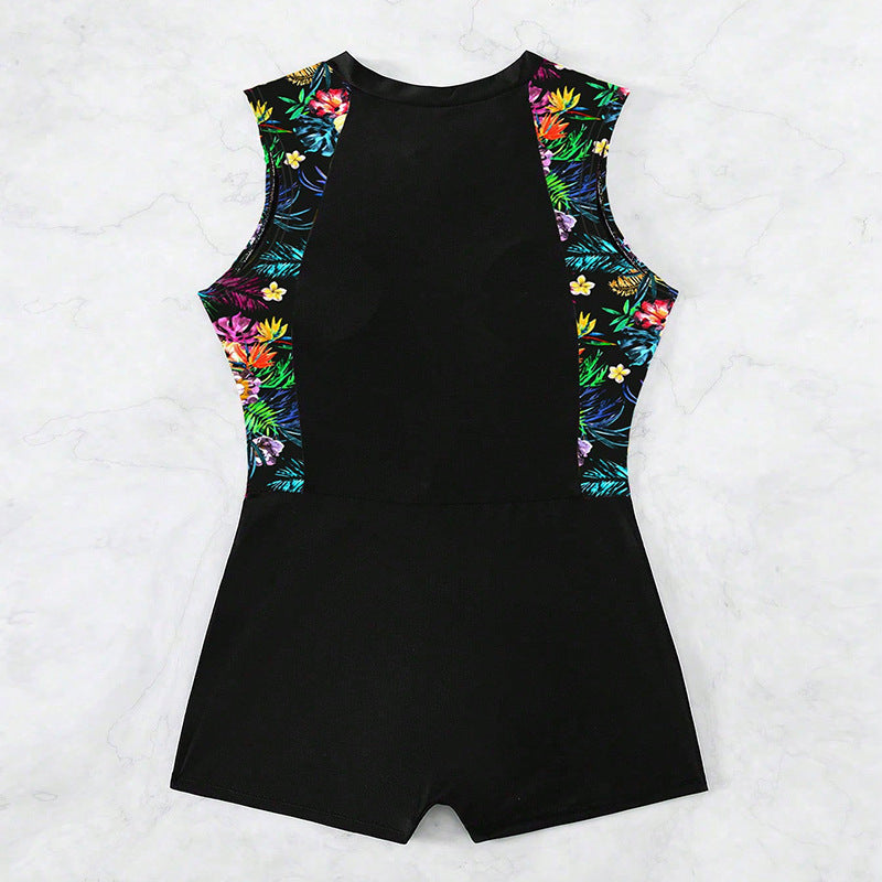 Women's swimsuit with floral inserts Mune Fashion