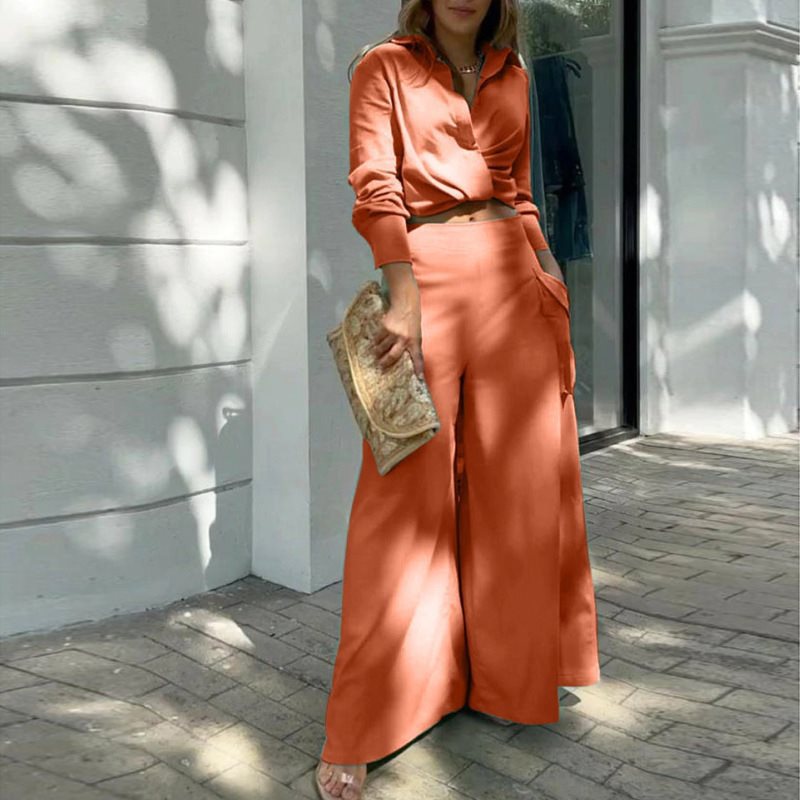 Women's Wide Palazzo Pants with Extra Wide Leg, High Waist and Side Pockets Mune Fashion