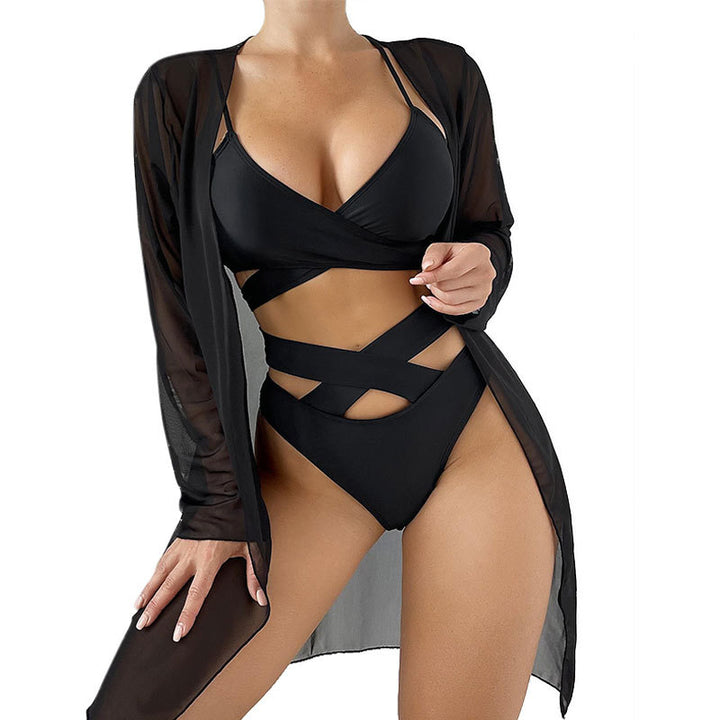 Women Triangle Bikini Set with sophisticated wrap detail Mune Fashion